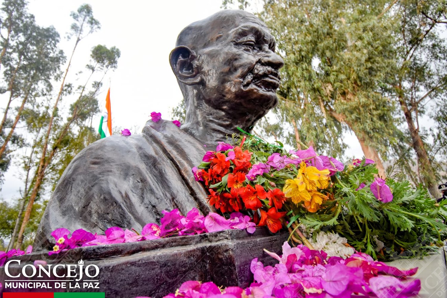 Inauguration of Mahatma Gandhi bust in Bolivia on 31 August 2021